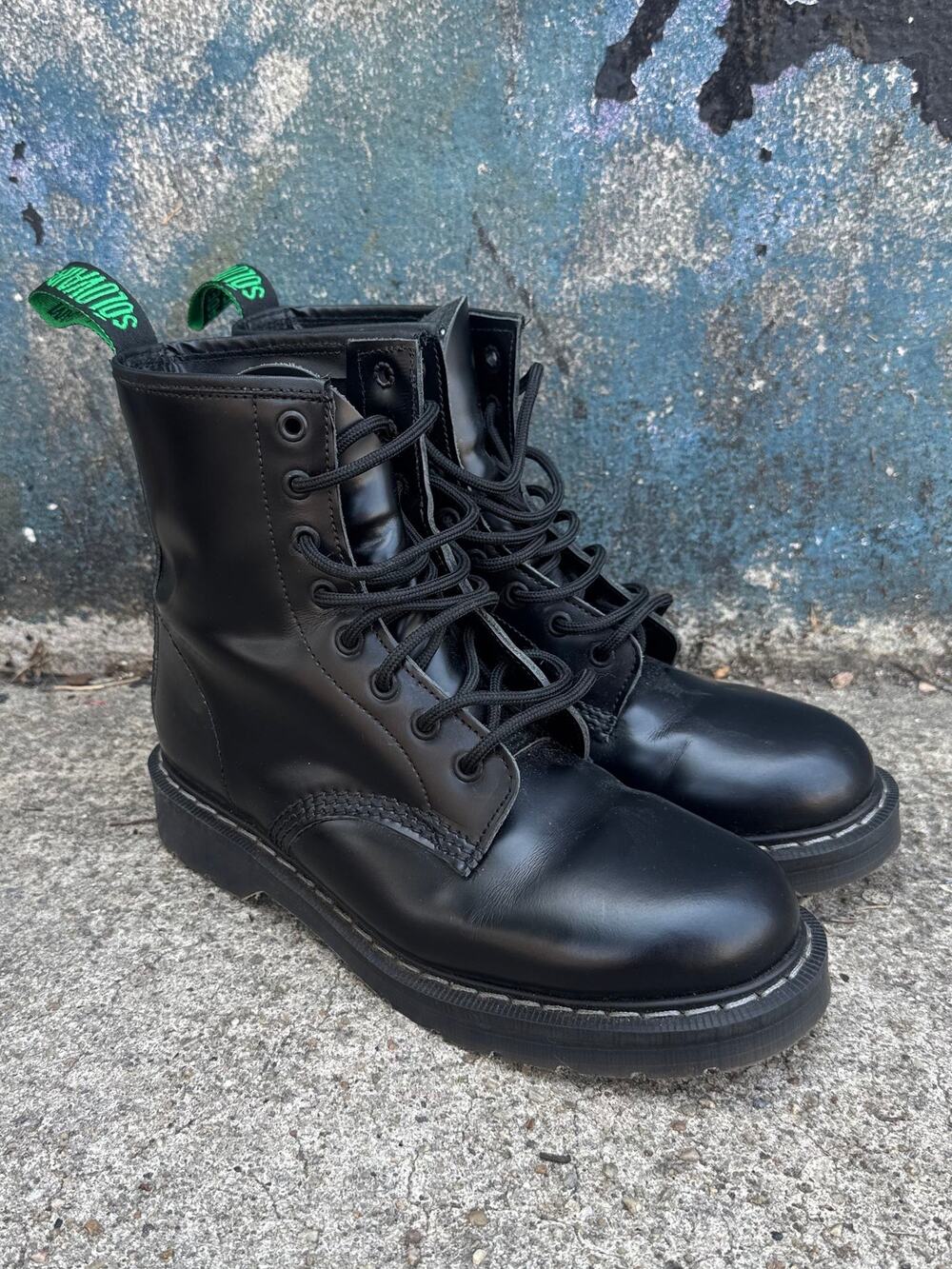 Solovair Made in England Lace Up Combat Boots Size L8.5
